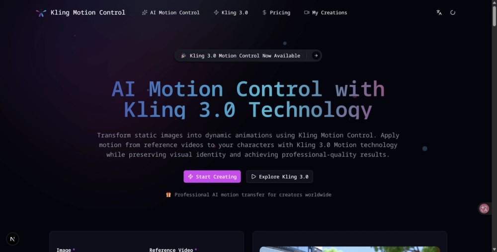 image of kling motion control
