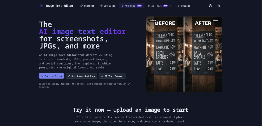 image of image text editor