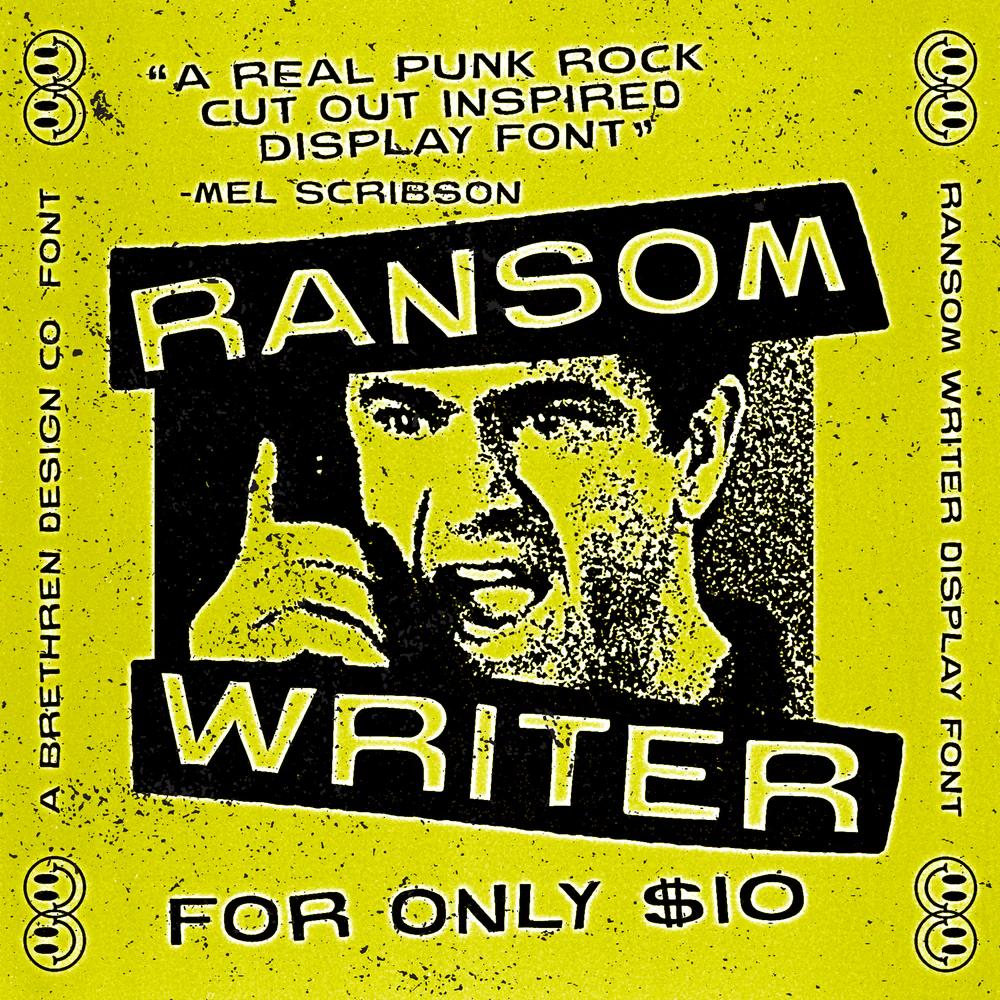 Drew Ransom Ransom Writer | Custom Display Font by Brethren Design Co | Brethren ...