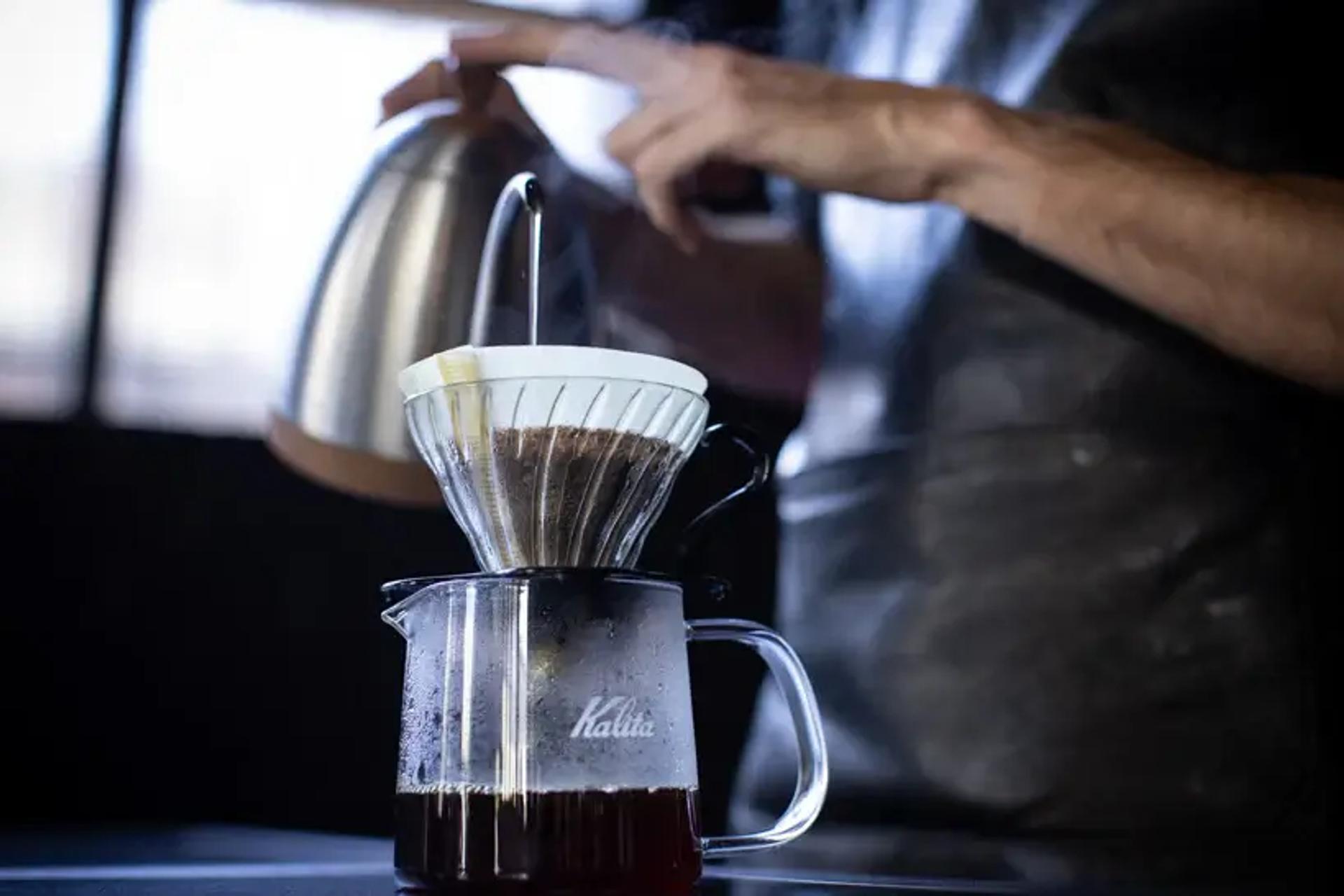 Kalita brewing method for coffee (Code Black Coffee Roasters AU)