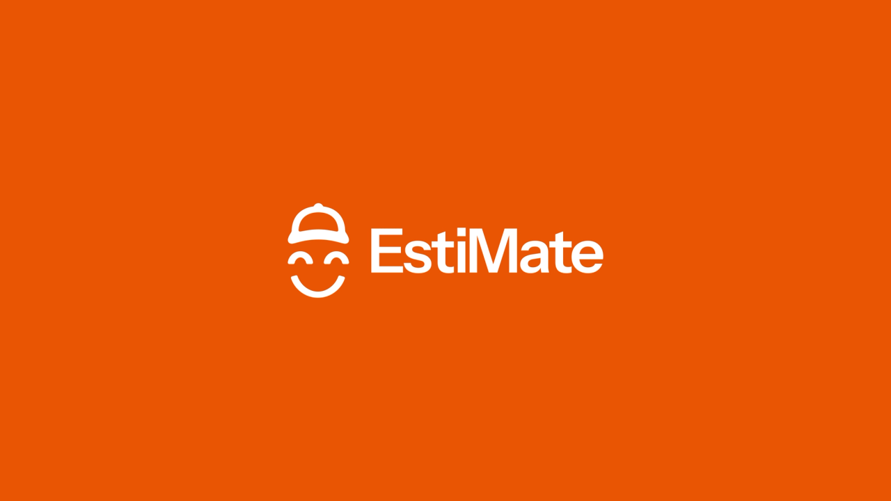 EstiMate logo on red background