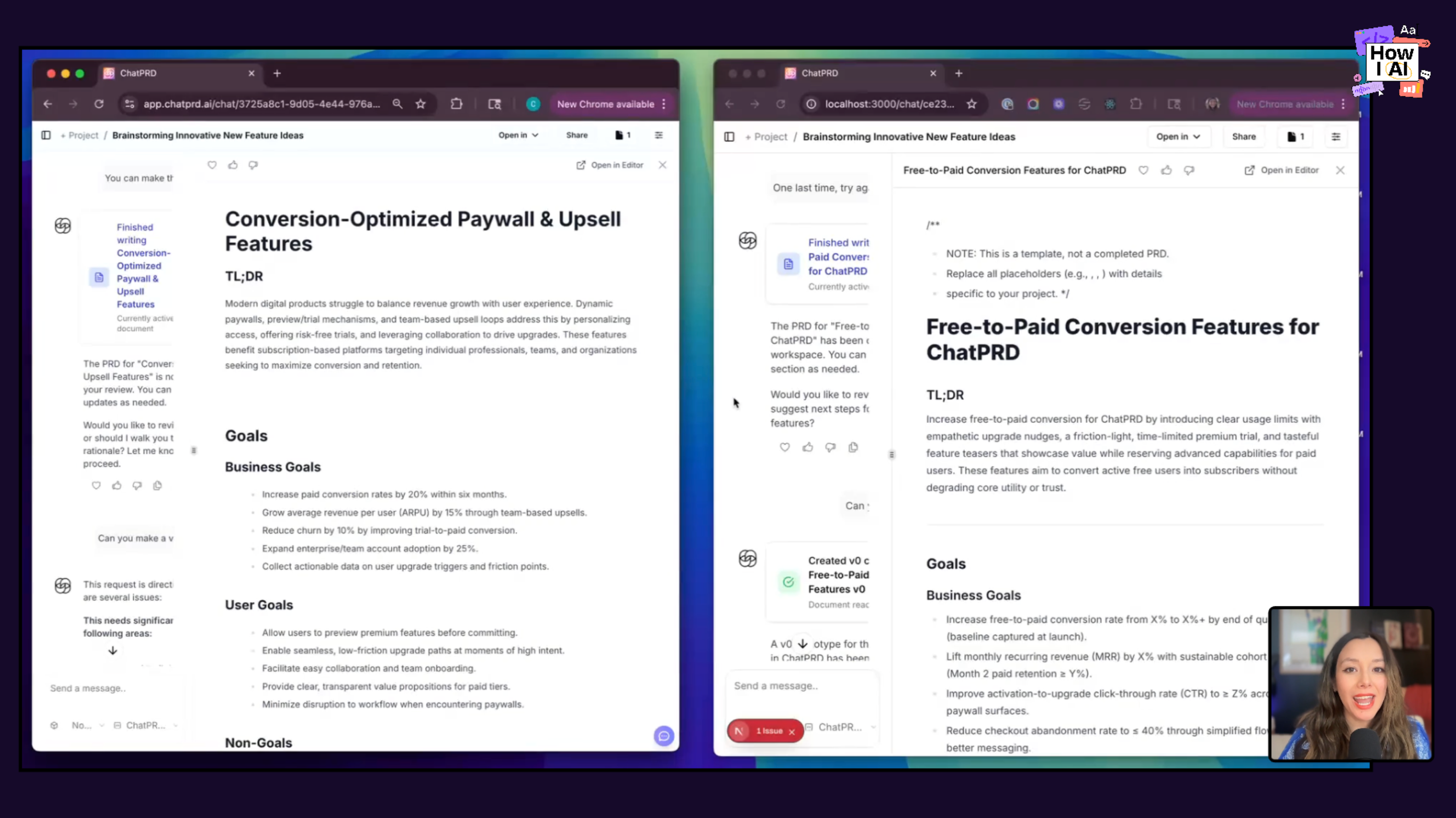 Side by Side document generation with GPT-5