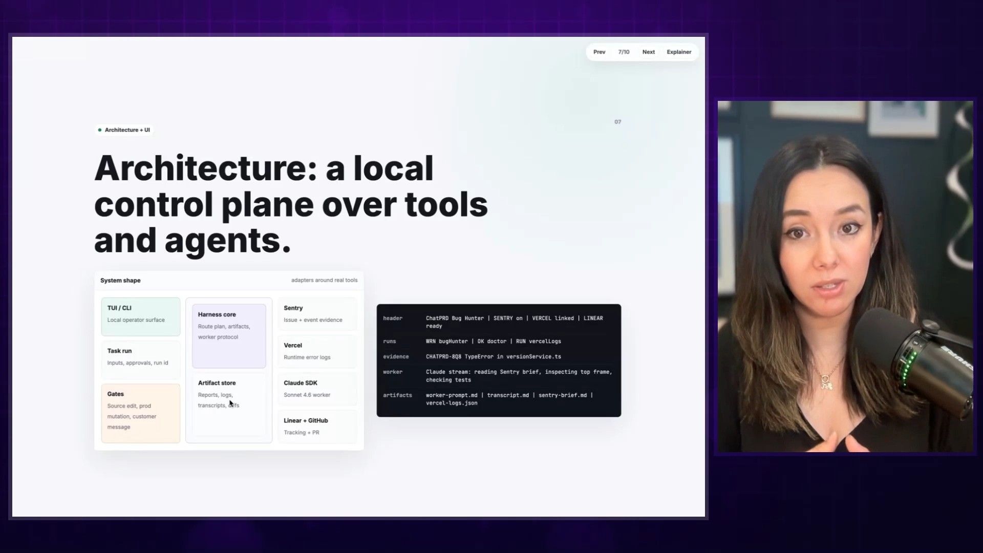 Custom prompt slide