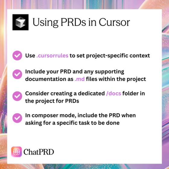 Best Practices for Using PRDs with Cursor