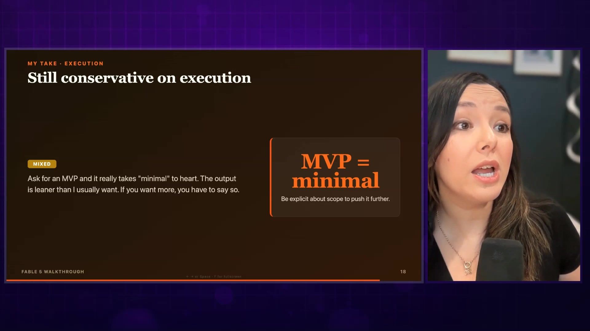 MVP equals minimal slide