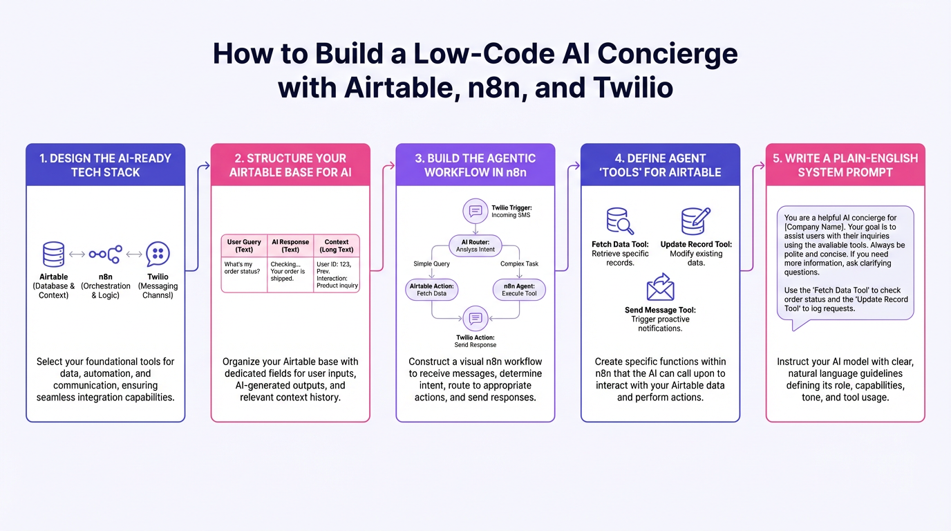 How to Build a Low-Code AI Concierge with Airtable, n8n, and Twilio ...