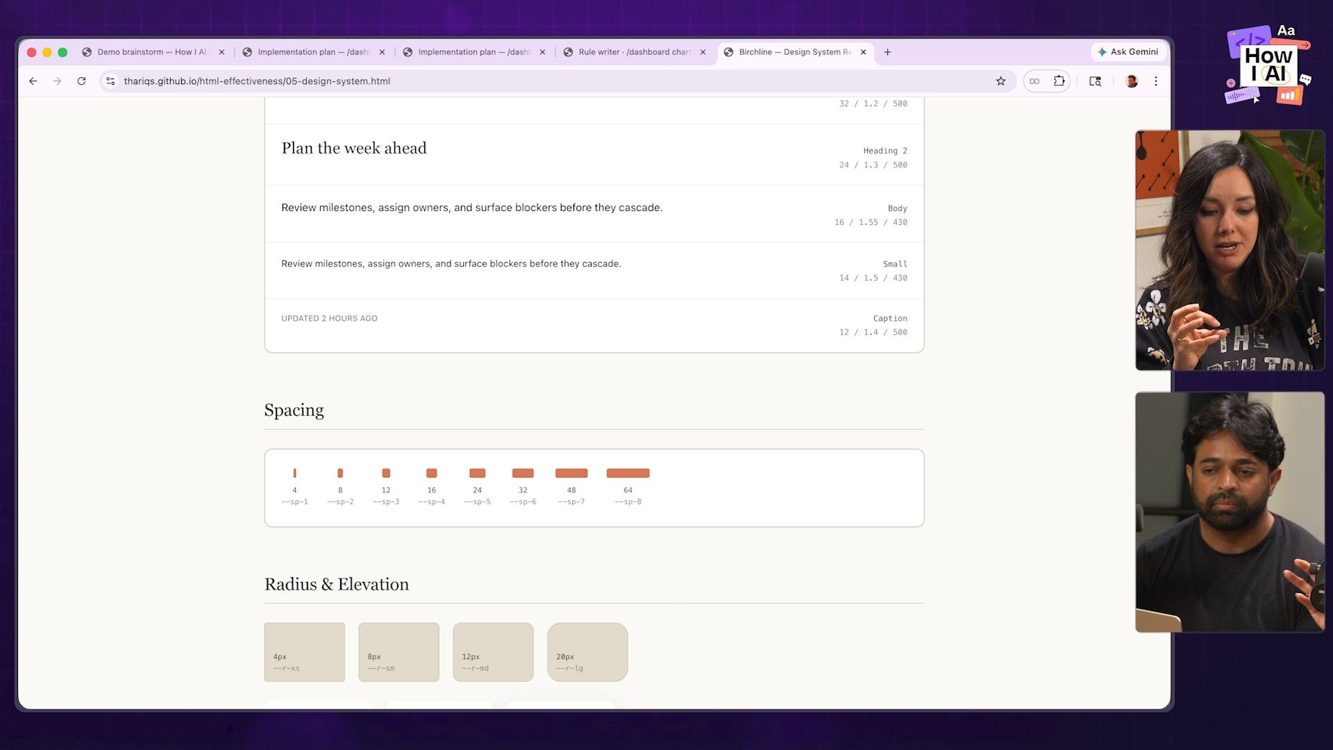Component variations with sliders and knobs to adjust properties like padding and border