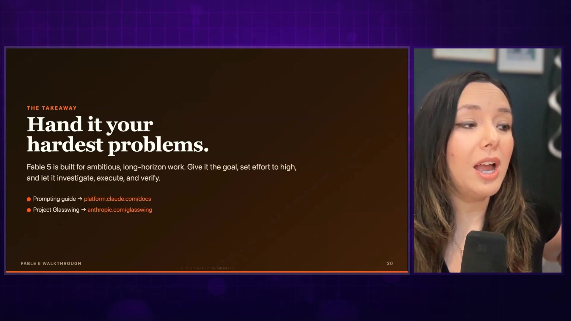 The Takeaway slide - Hand it your hardest problems