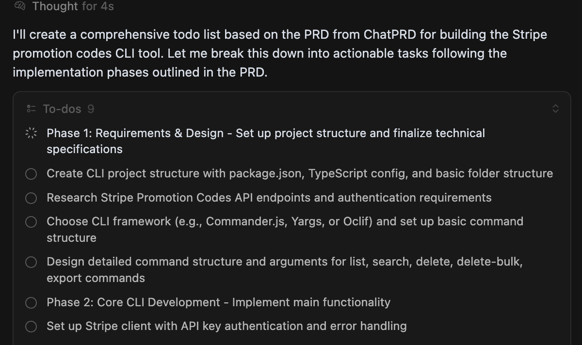 Using ChatPRD documents from Cursor via MCP