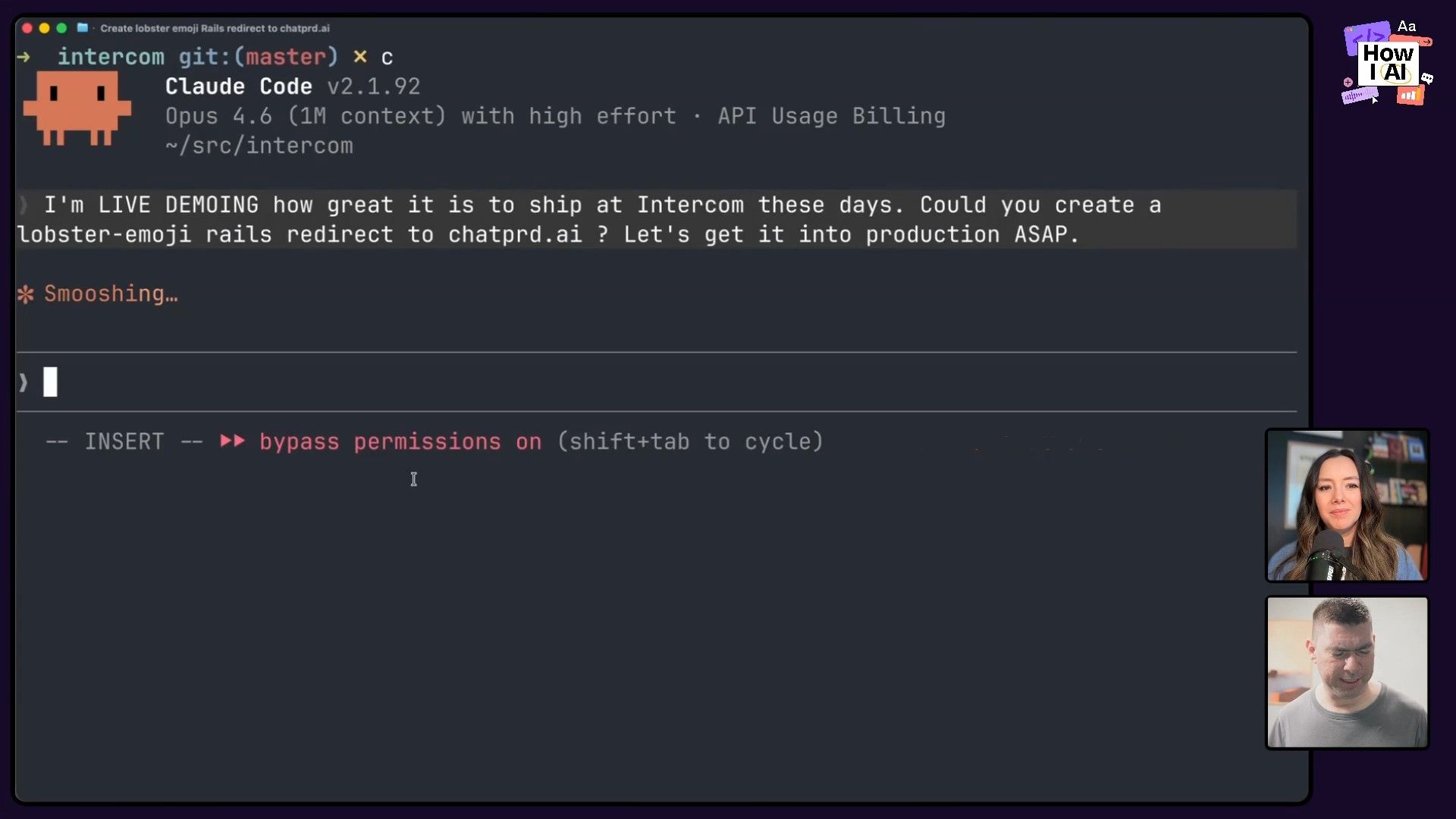 A Streamlit dashboard, '2x Portal', displaying a 'Merged PRs per R&D Head' graph tracking engineering productivity and AI tool adoption across Intercom, showcasing monthly trends and targets.
