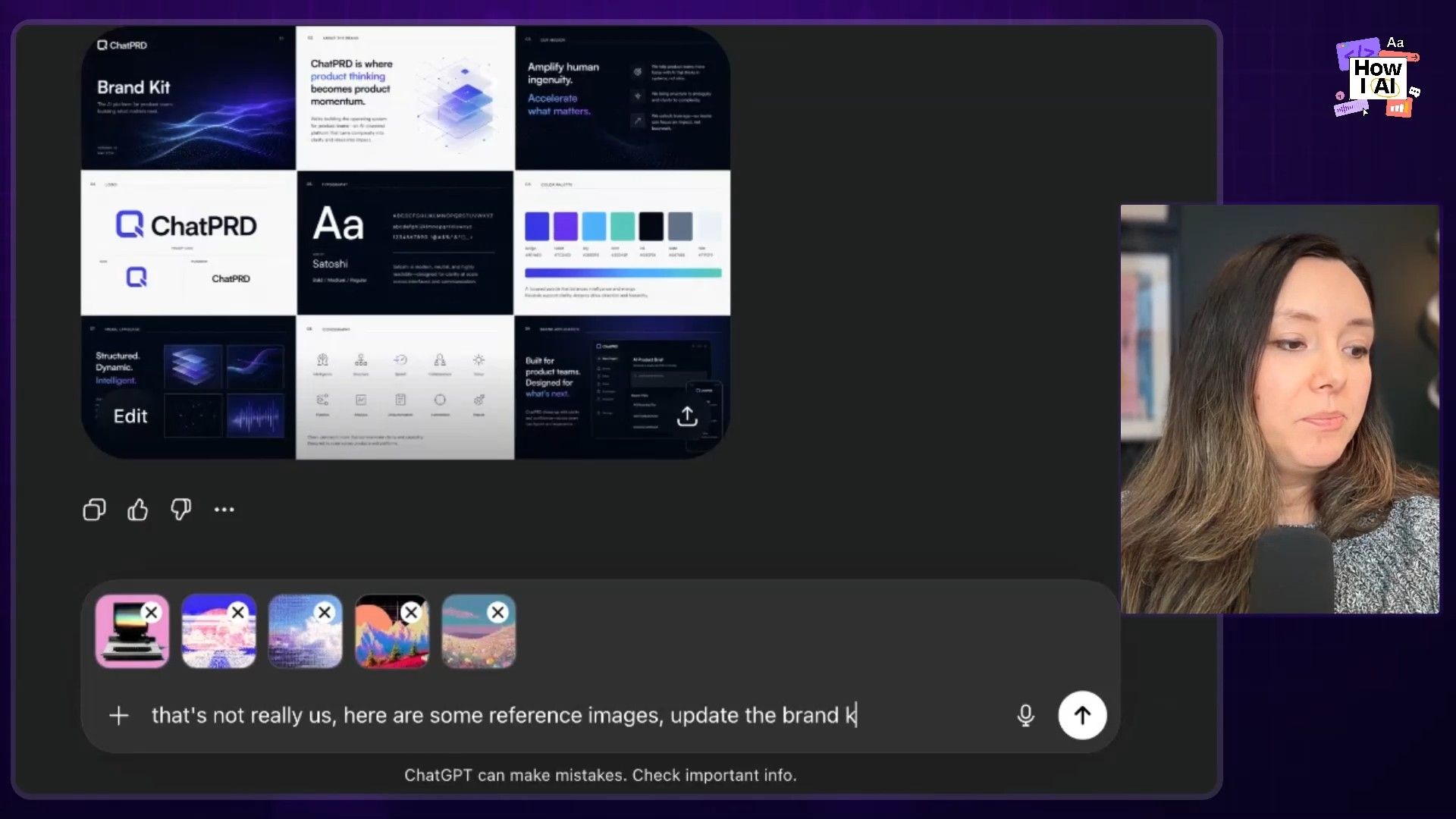 The final, much-improved brand kit that incorporates the reference image style