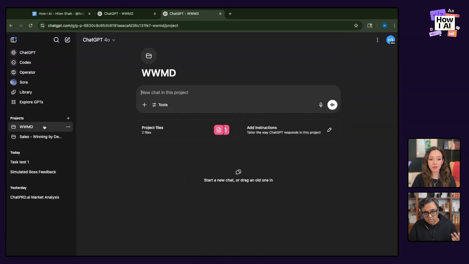 A detailed view of the ChatGPT interface displaying a 'Communication Checklist (Morgan-style)' in markdown, along with custom GPTs and projects in the sidebar, providing insight into AI-assisted communication strategies.
