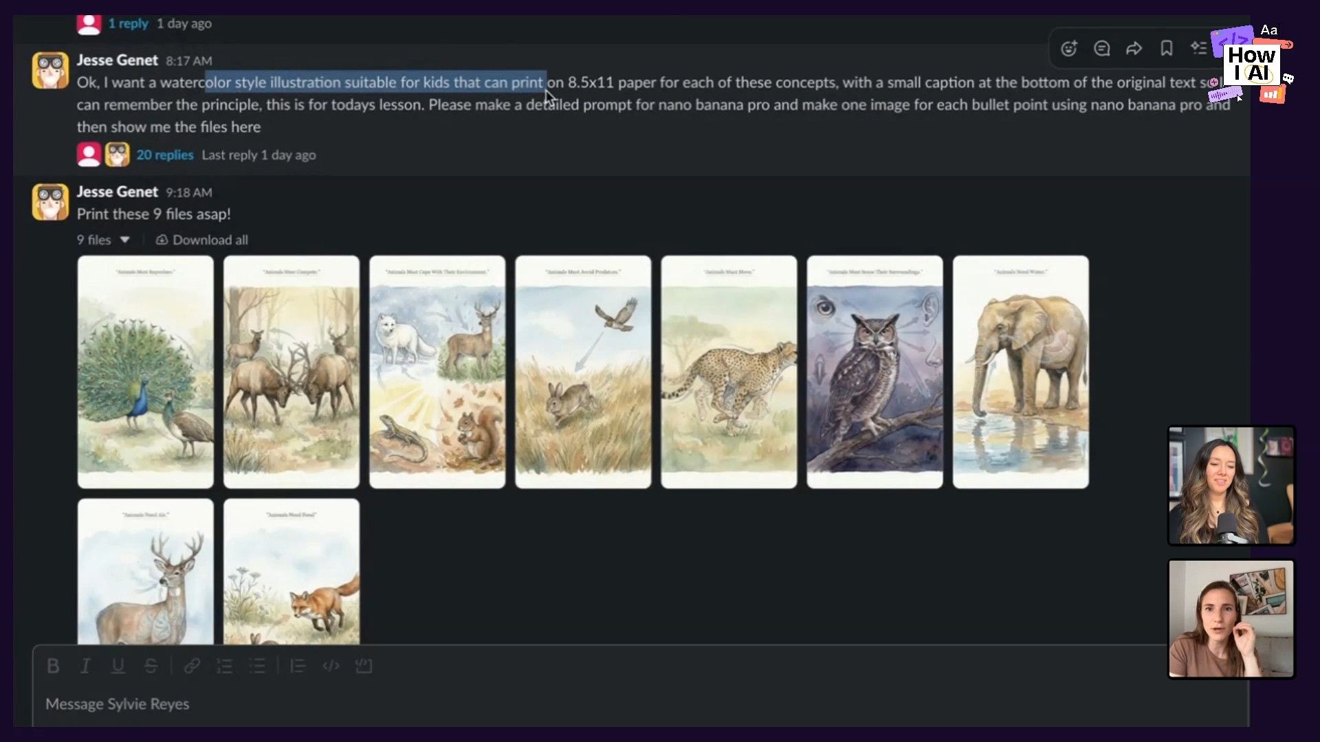 A detailed view of a 'B-5A Adaptations and Survival' lesson plan within a knowledge management application, showcasing its curriculum properties and other lesson plans in the sidebar.