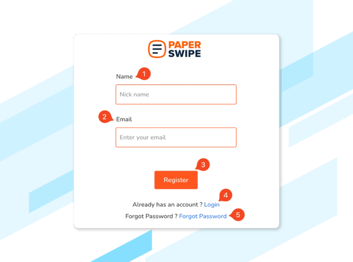 PaperSwipe How to Register