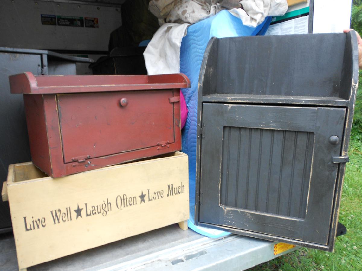 Blanket Box, Bread Box & Wall Cabinet #1