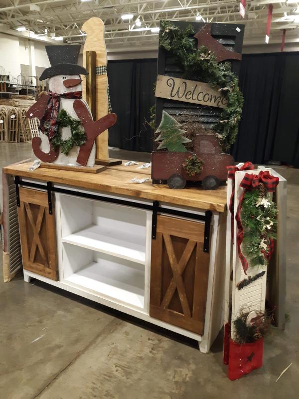 Double Sliding Barn Door Cabinet