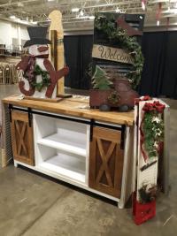 Double Sliding Barn Door Cabinet