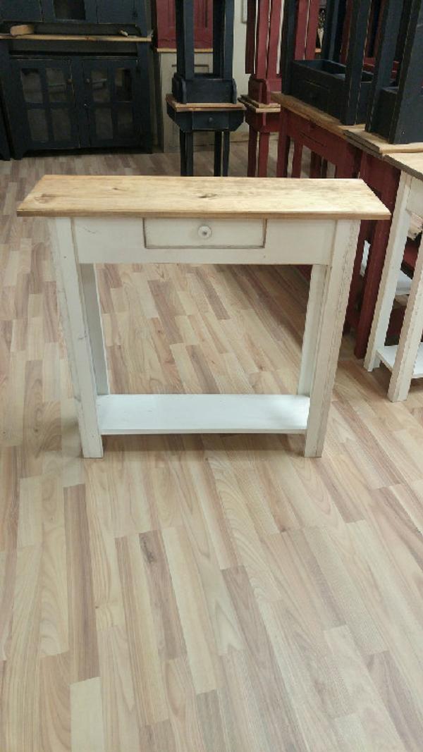 Medium Stained Top Sofa Table
