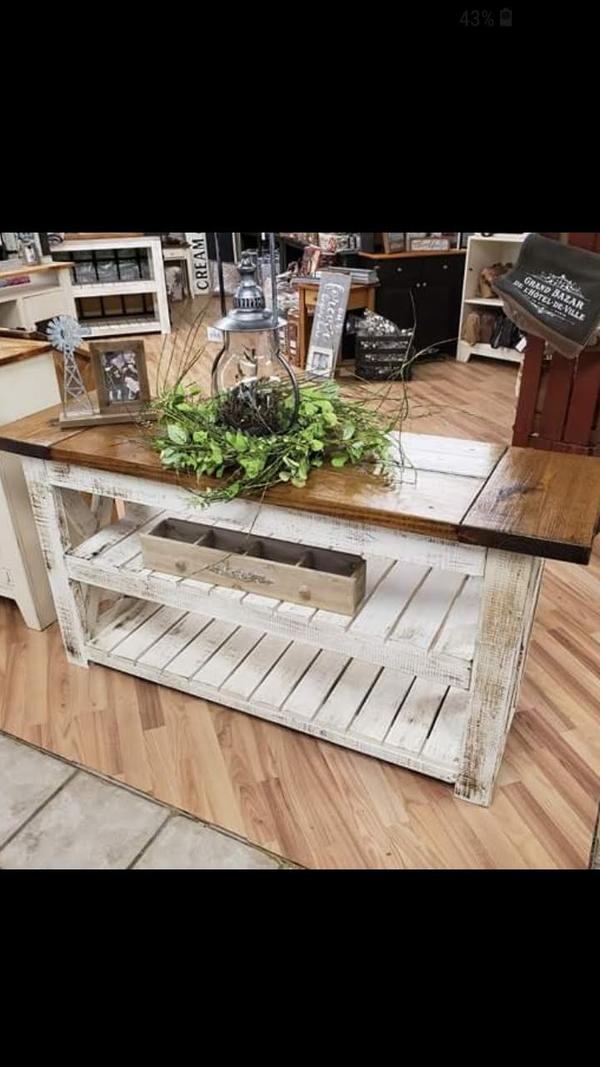 5 Foot Entry Table 2 Shelf