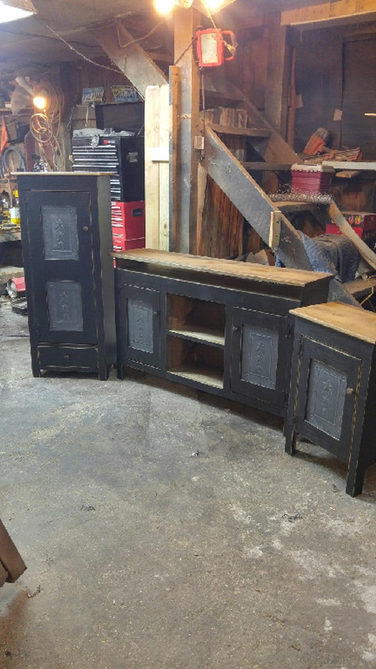 Cabinets w/Tin Stained Tops