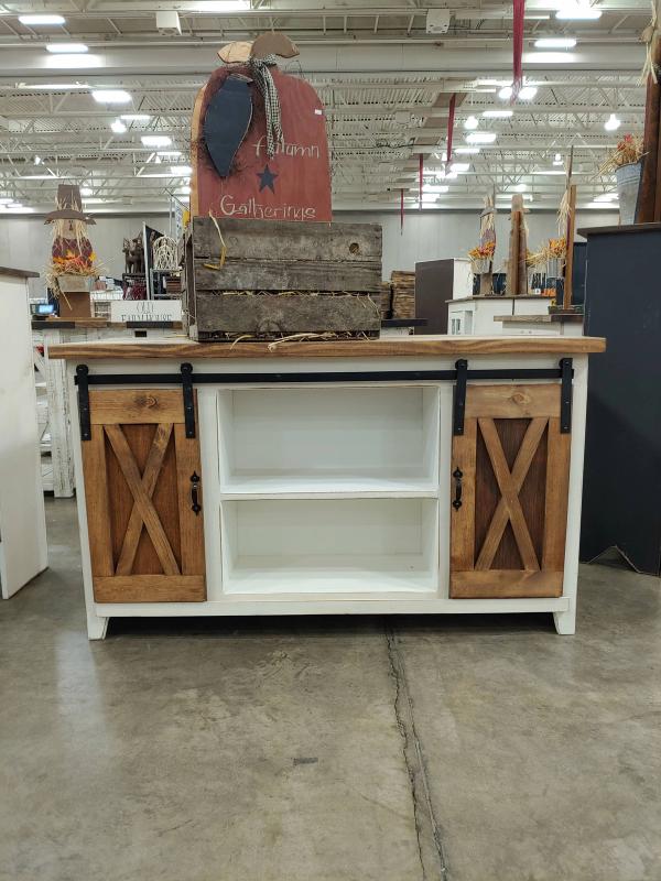Farmhouse Cabinet with Sliding Lower Door
