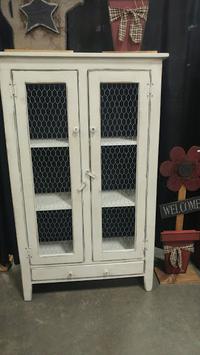 Double Chicken Wire Cabinet