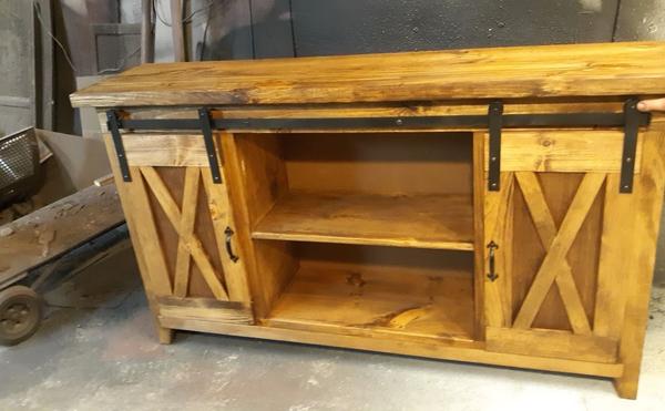 Sliding Barn Door TV Console