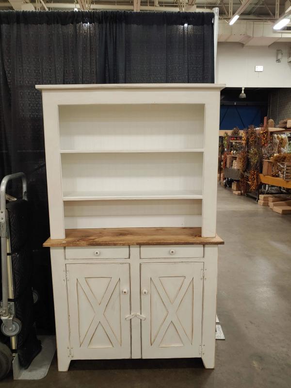 Open-Shelf Sideboard with Barn Door
