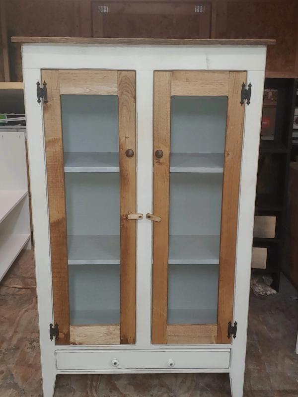 White Barn Door Organizer Cabinet