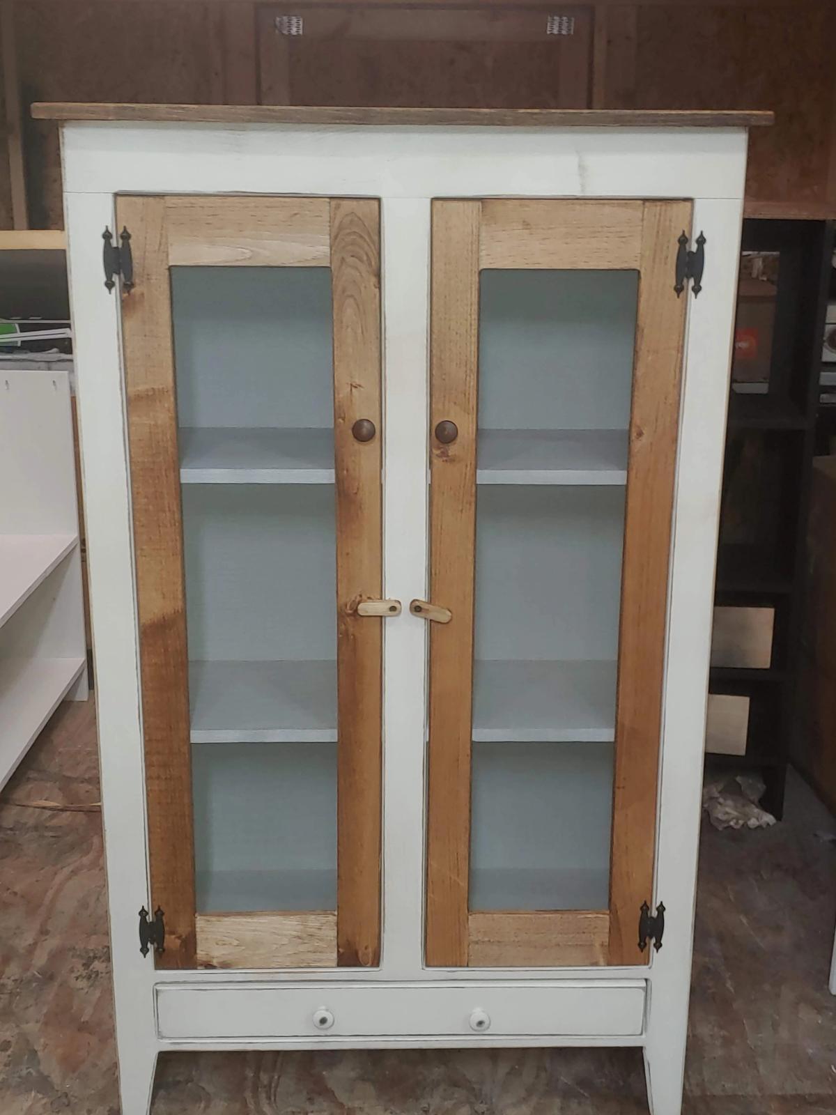 White Barn Door Organizer Cabinet