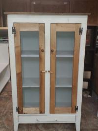 White Barn Door Organizer Cabinet