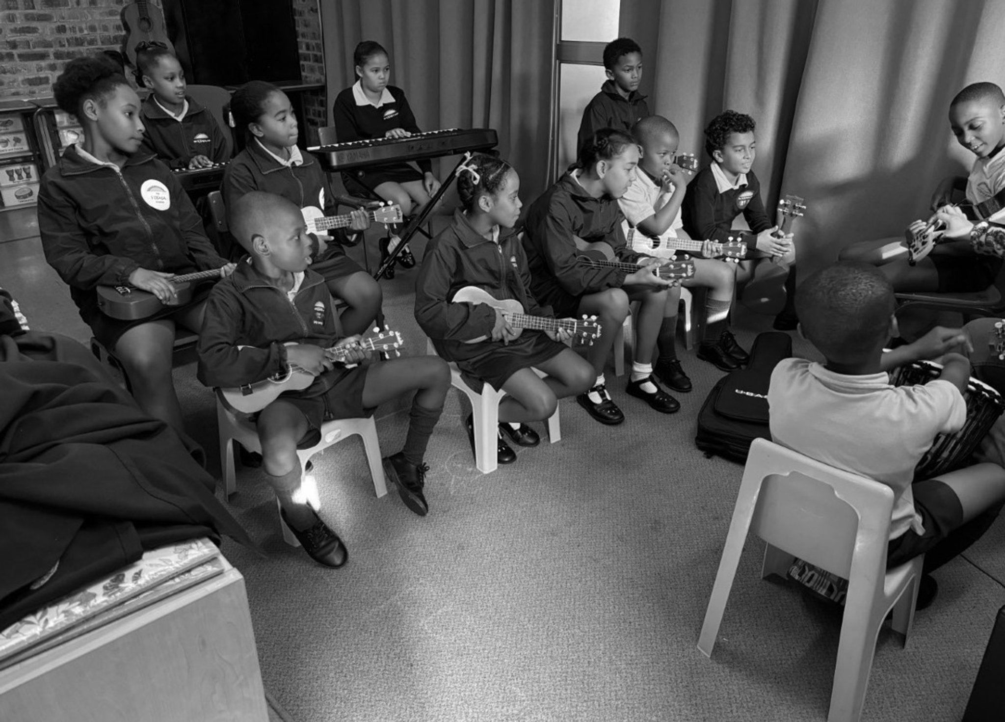 Children with musical instruments