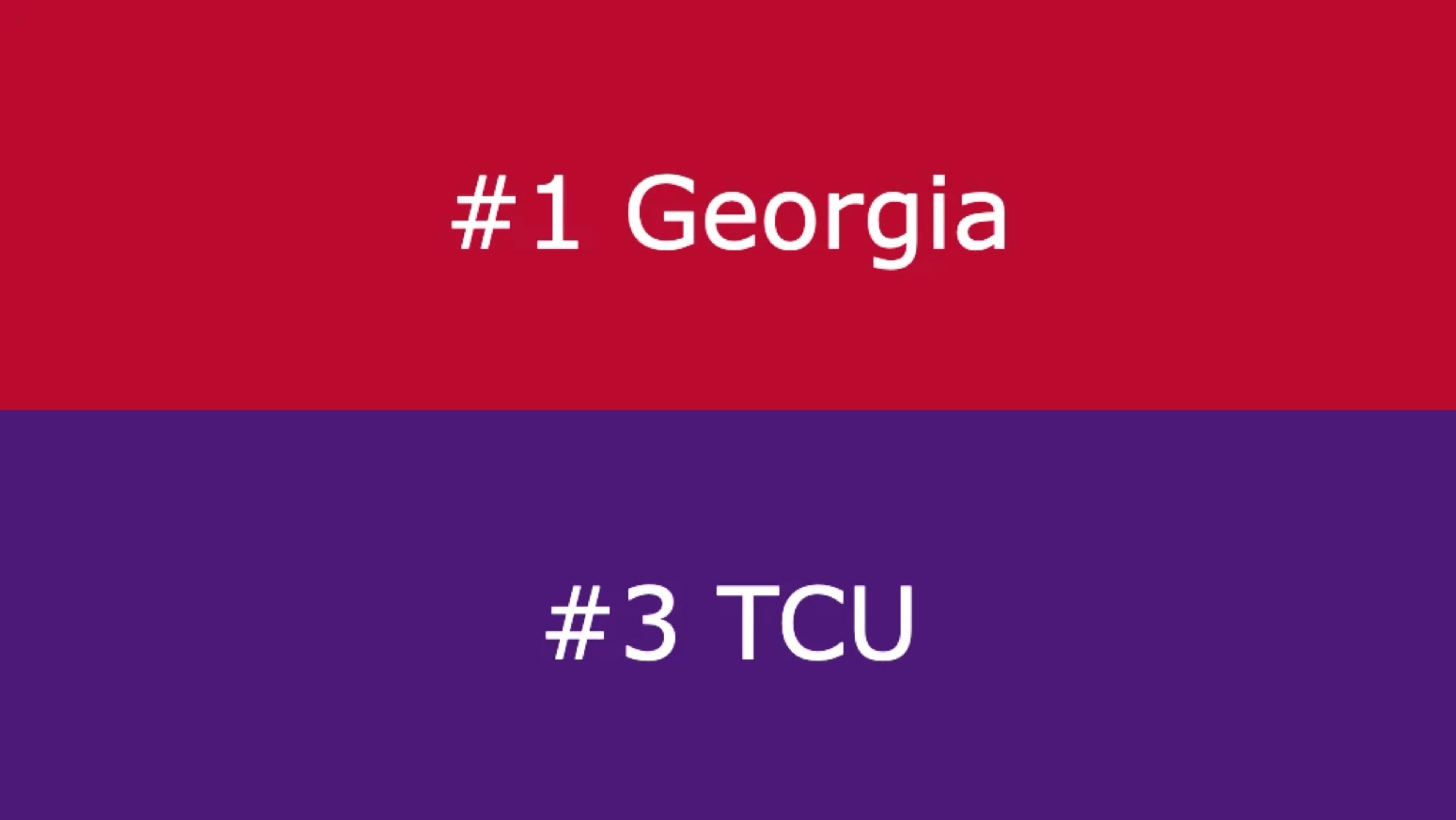 #1 Georgia vs #3 TCU