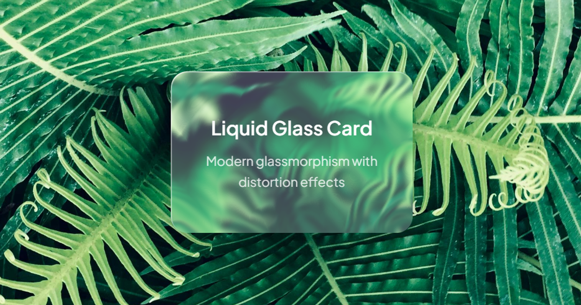 Liquid Glass Card