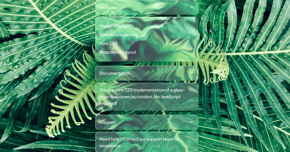 Liquid Glass Dropdown