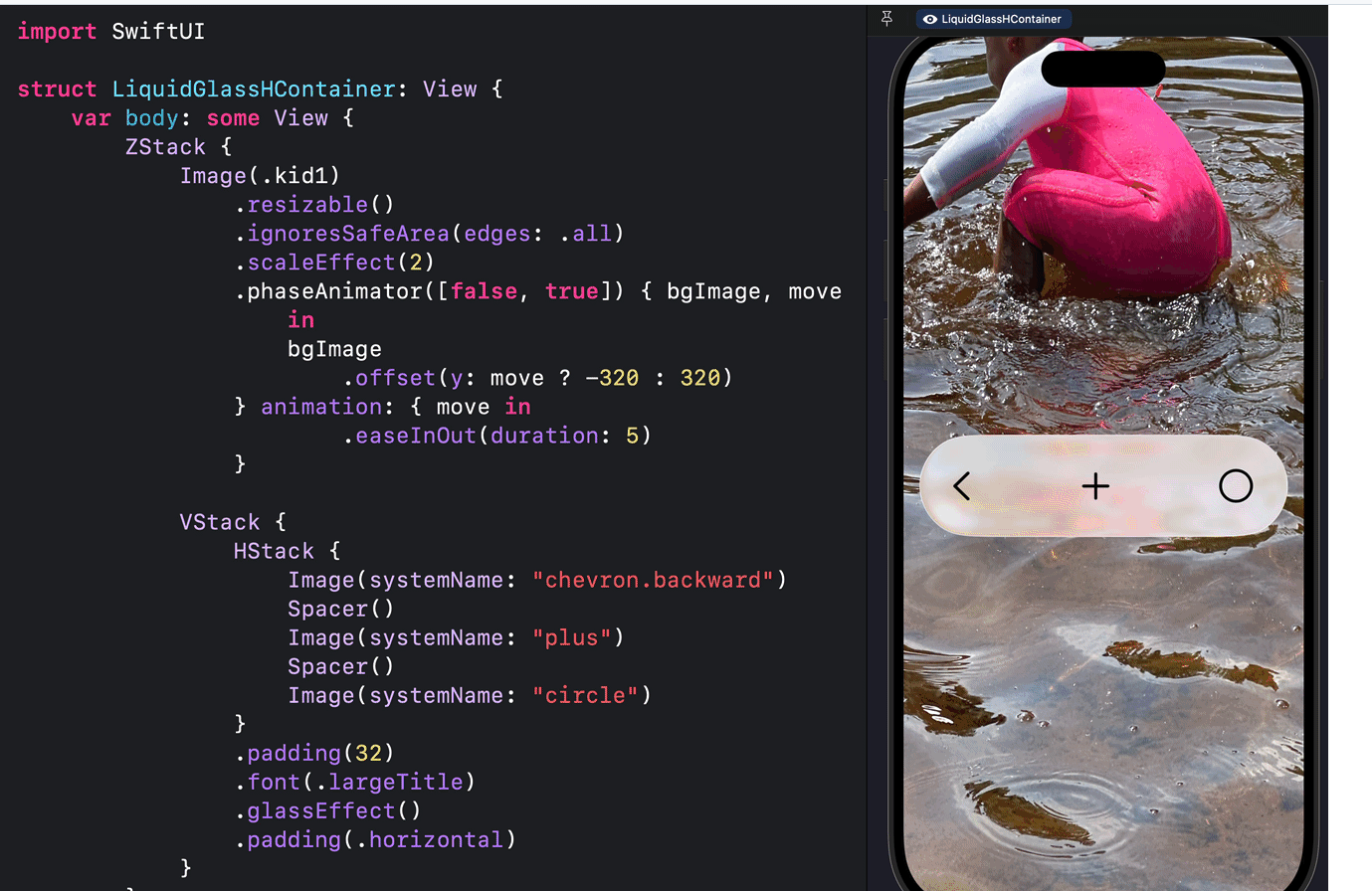 Liquid Glass Floating Button