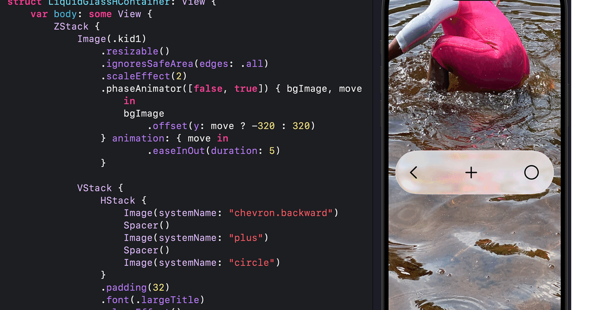 Liquid Glass Floating Button