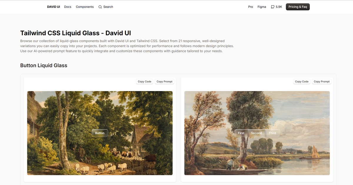 Tailwind CSS Liquid Glass