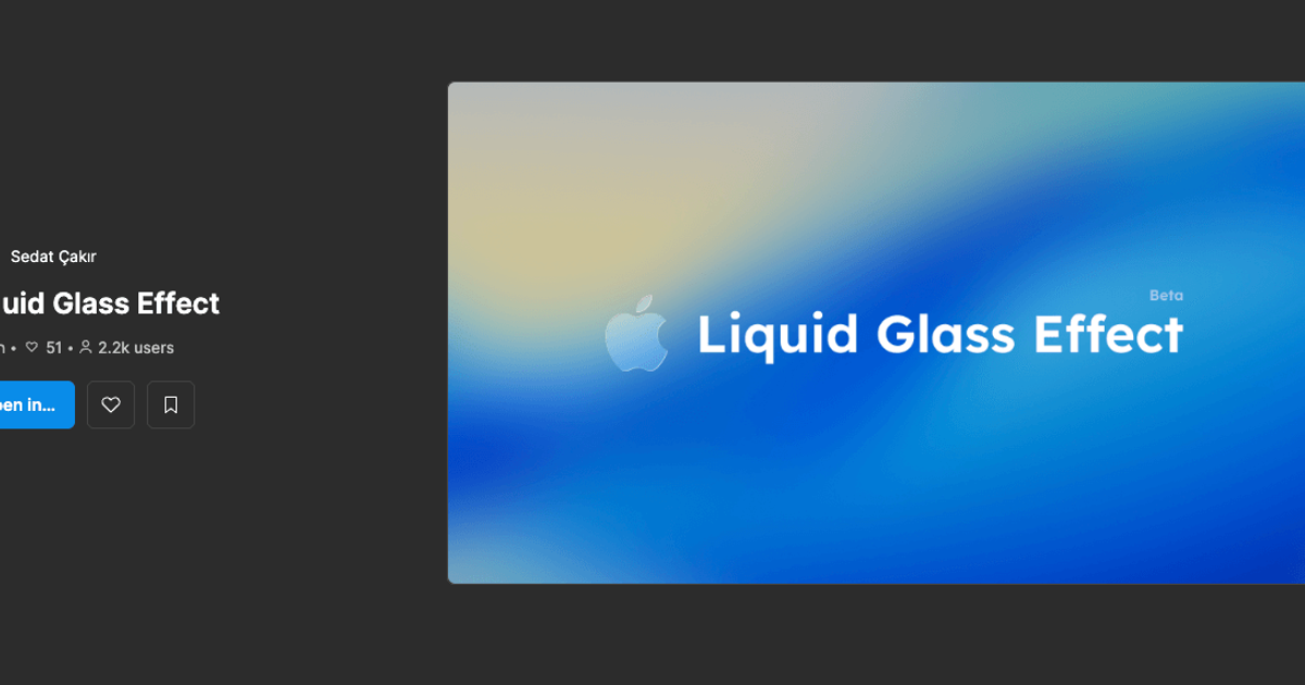 Liquid Glass Effect Plugin