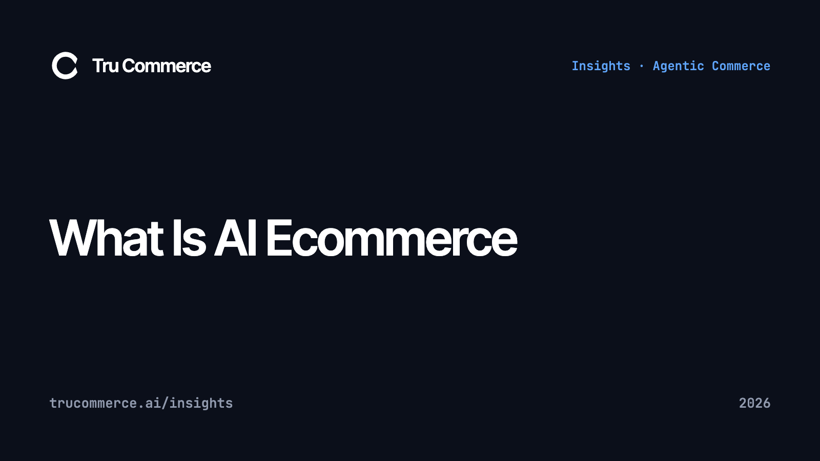 What Is AI Ecommerce - Tru Commerce guide