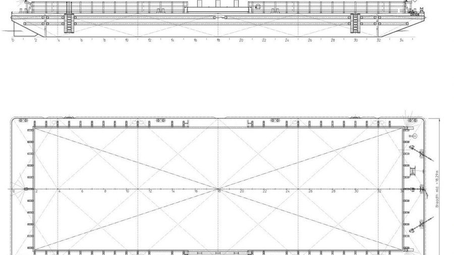 55 x 18m Rock Barge - Image 1