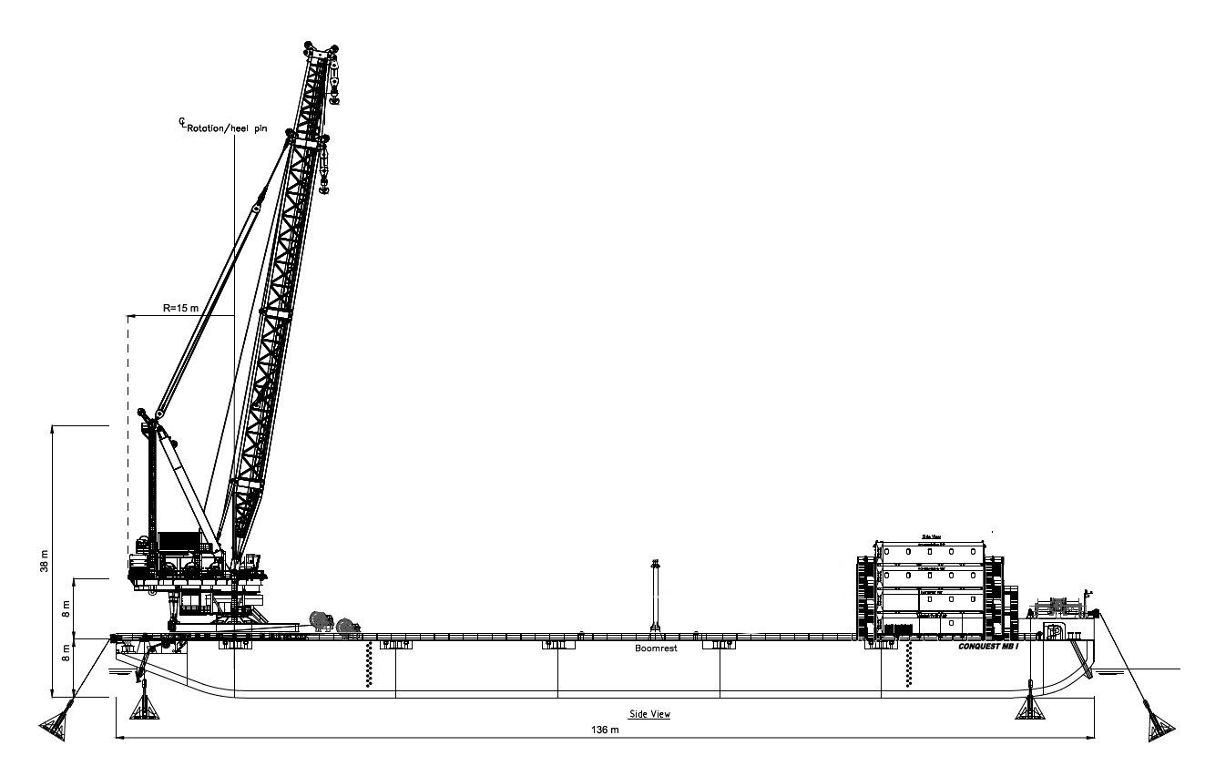 1400 Ton Cranebarge - Barges