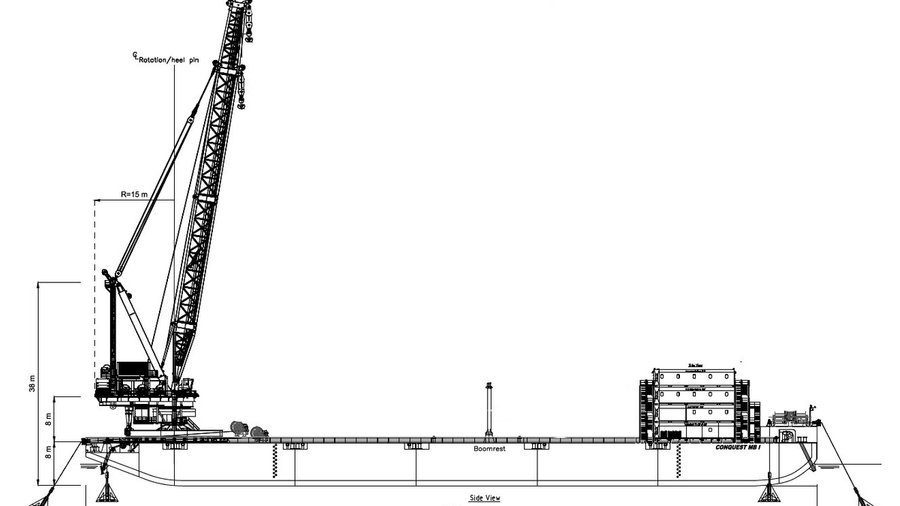 1400 Ton Cranebarge - Image 1