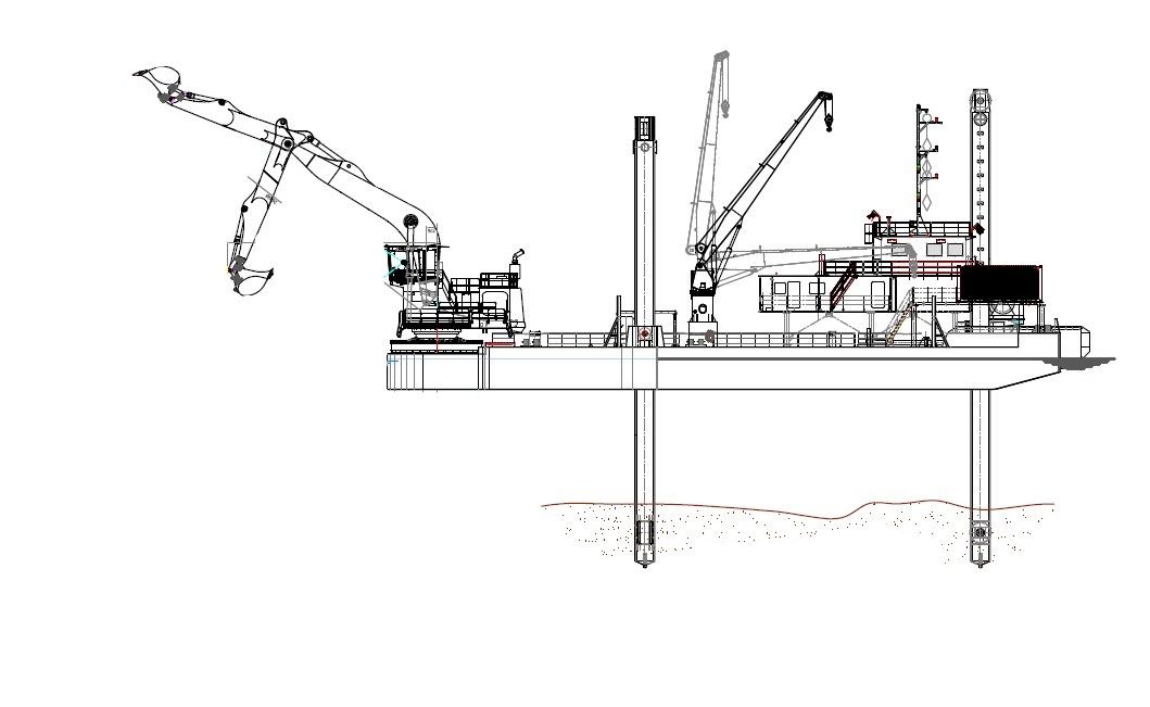 19.5m Depth Backhoe Dredger - Dredgers