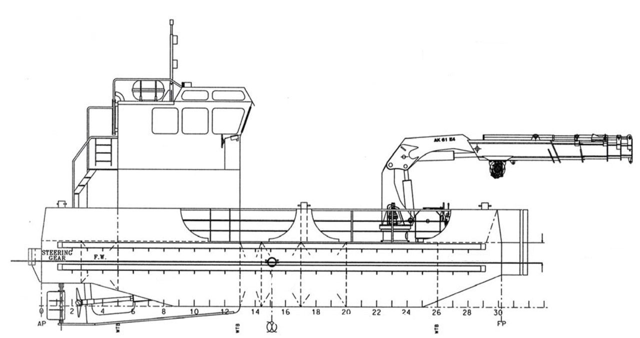 15m Workboat with 2 x Spud Legs - Workboats