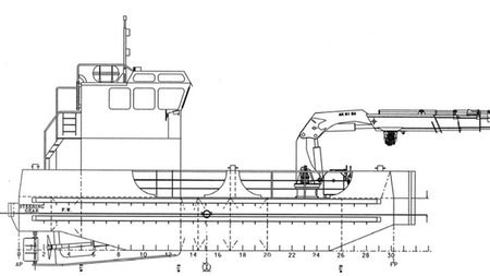 15m Workboat with 2 x Spud Legs - Workboats