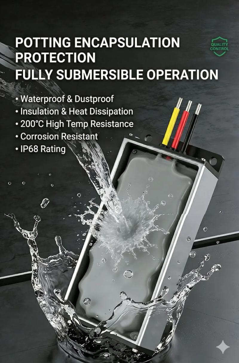 Waterproof silicone thermal potting compound for electronic component protection