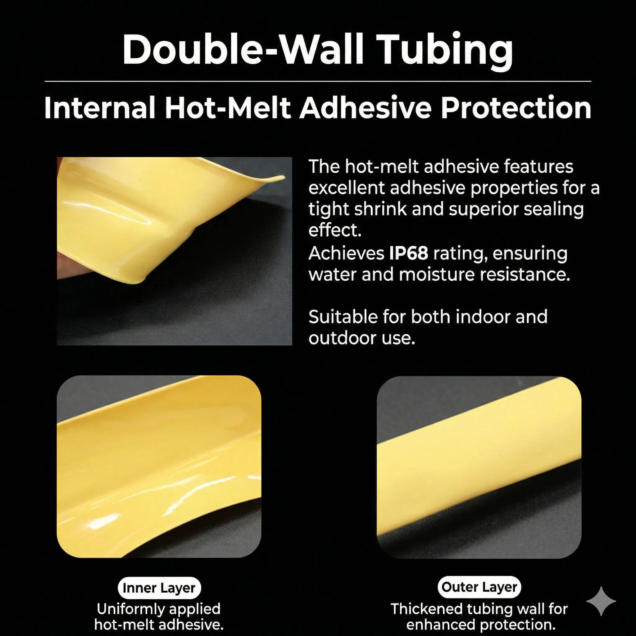 Adhesive lined heat shrink tubing
