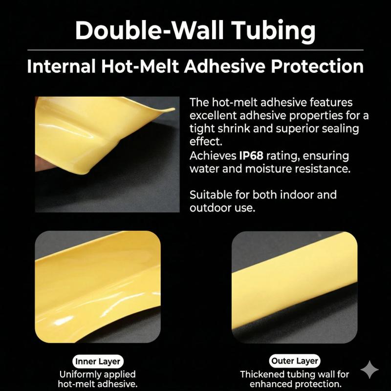 Adhesive lined heat shrink tubing