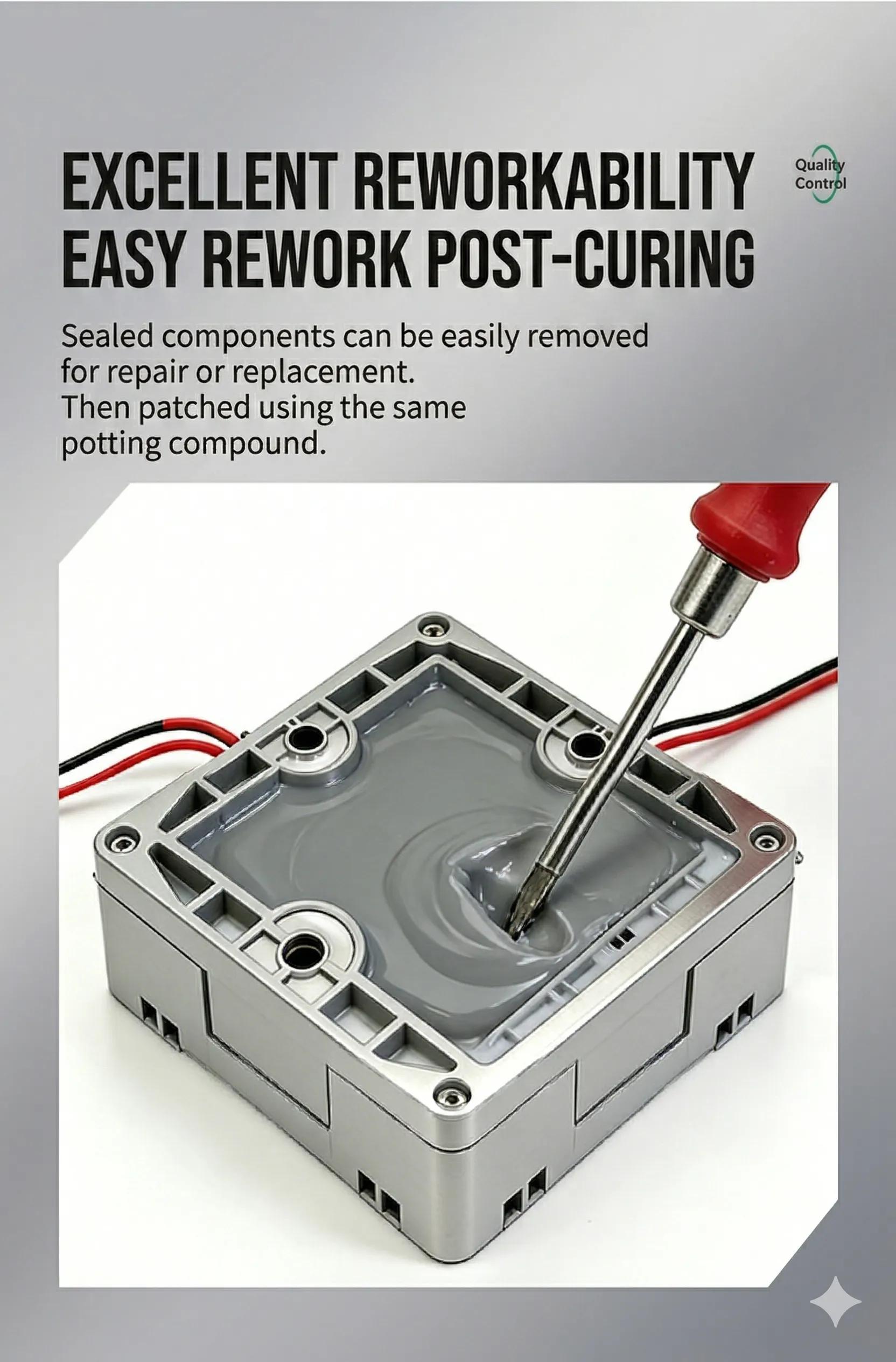 Waterproof silicone thermal potting compound for electronic component protection